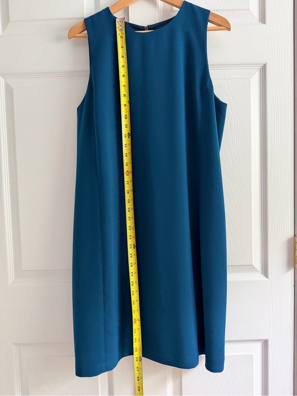 Vince Teal Shift Dress Women's 12 Sleeveless Sheath Work Cocktail Minimalist‎ - Picture 3 of 6